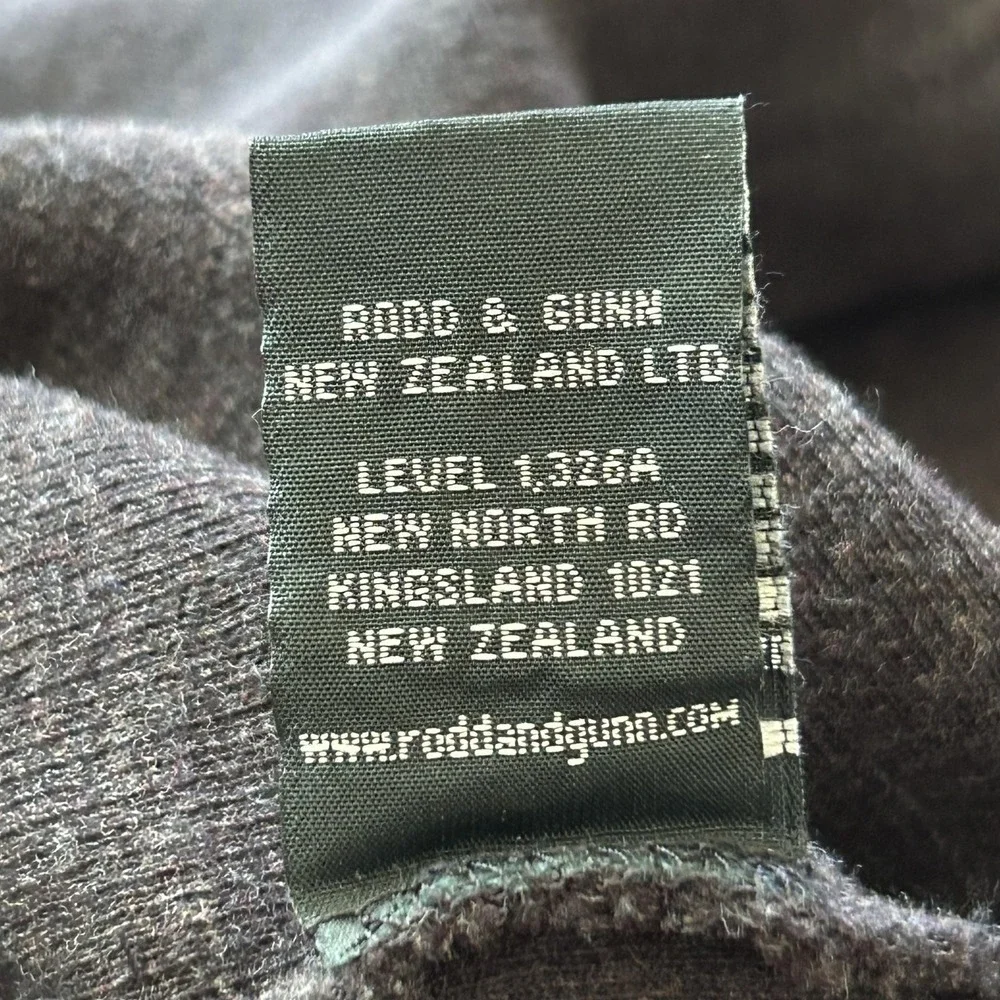Rodd & Gunn Sweater Mens Large Brown 1/4 Zip Mock Neck Cotton Knit Pullover